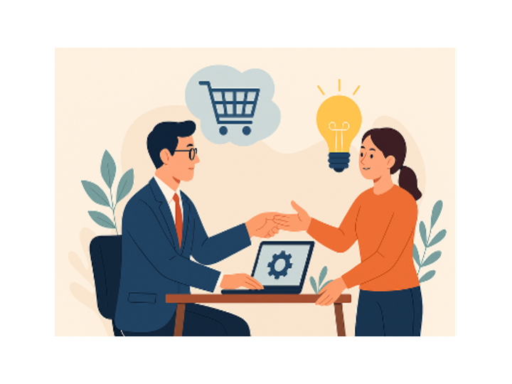 dos personas dandose la mano en señal de negociación