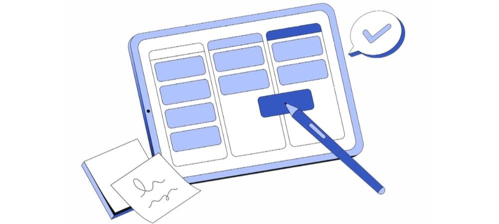 Imagen de un tablero kanban con 3 columnas y diferentes tarjetas